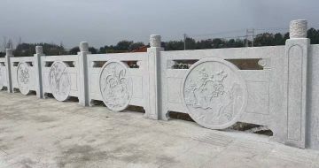 昭通芝麻白河道栏杆 石材栏杆