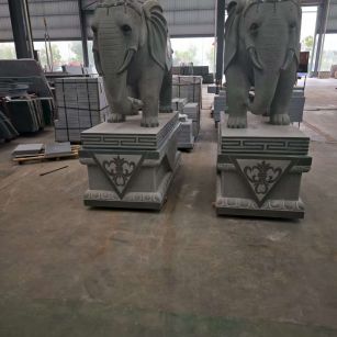 昭通芝麻灰花岗岩对象 芝麻白芝麻灰大象