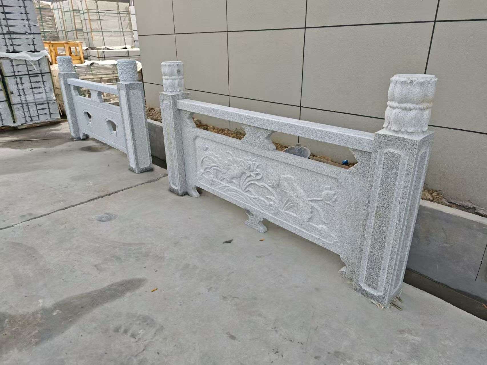 昭通芝麻白河道栏杆 石材栏杆