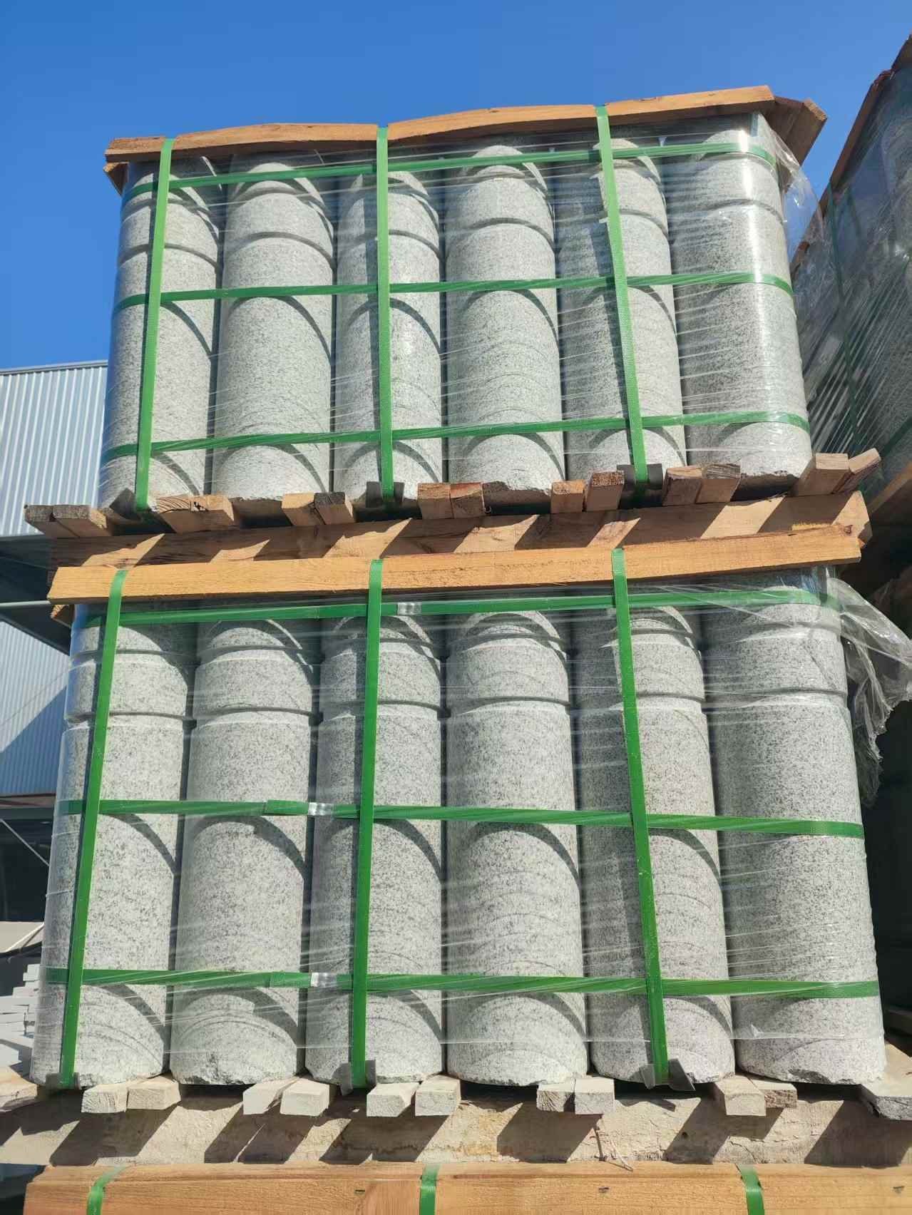 昭通挡车柱芝麻白 挡车石